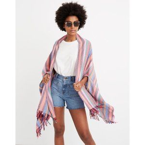 MADEWELL Rainbow Stripe Cape Scarf Spring Summer Vacation Colorful